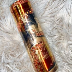 NEW Custom Hand made stainless steel 30 ounce tumbler w/ slide lid and straw